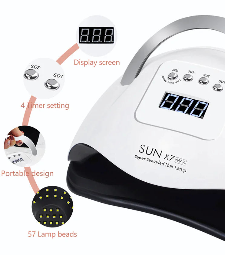 Secador de Uñas Lámpara LED UV 220W