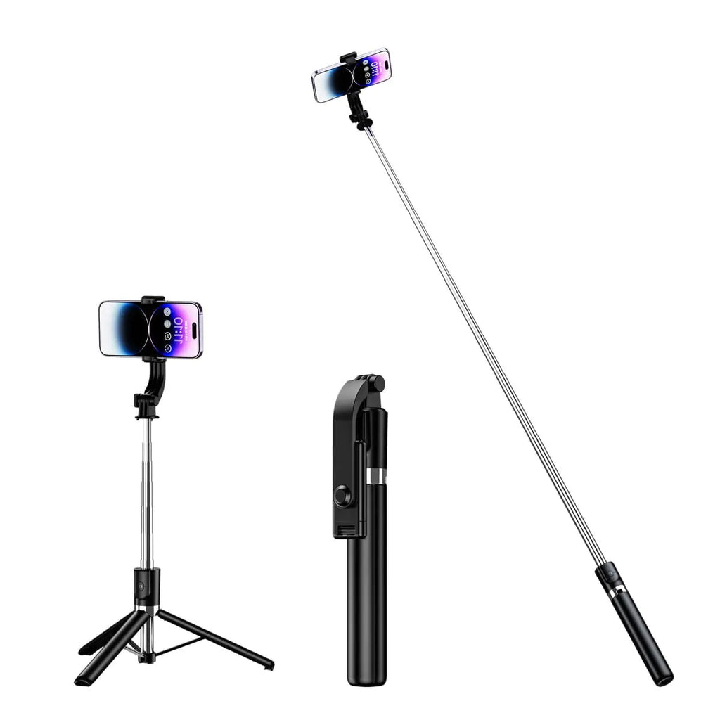 Bastón de Selfie y Trípode de 51 Pulgadas para Teléfono, Extensible con Mando a Distancia Inalámbrico