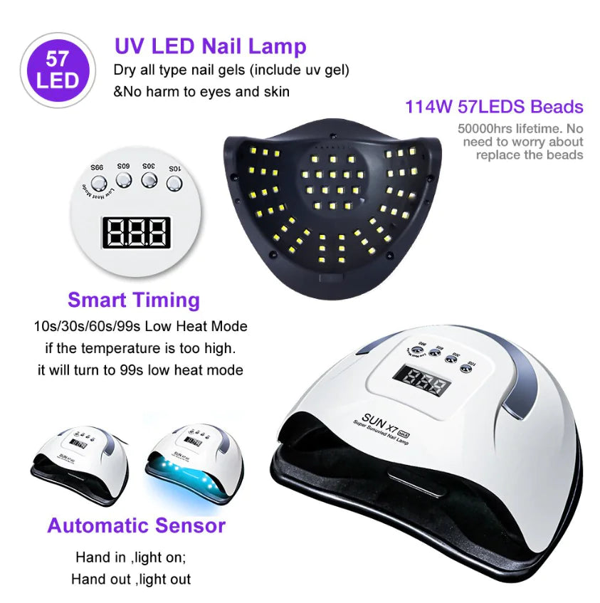 Secador de Uñas Lámpara LED UV 220W